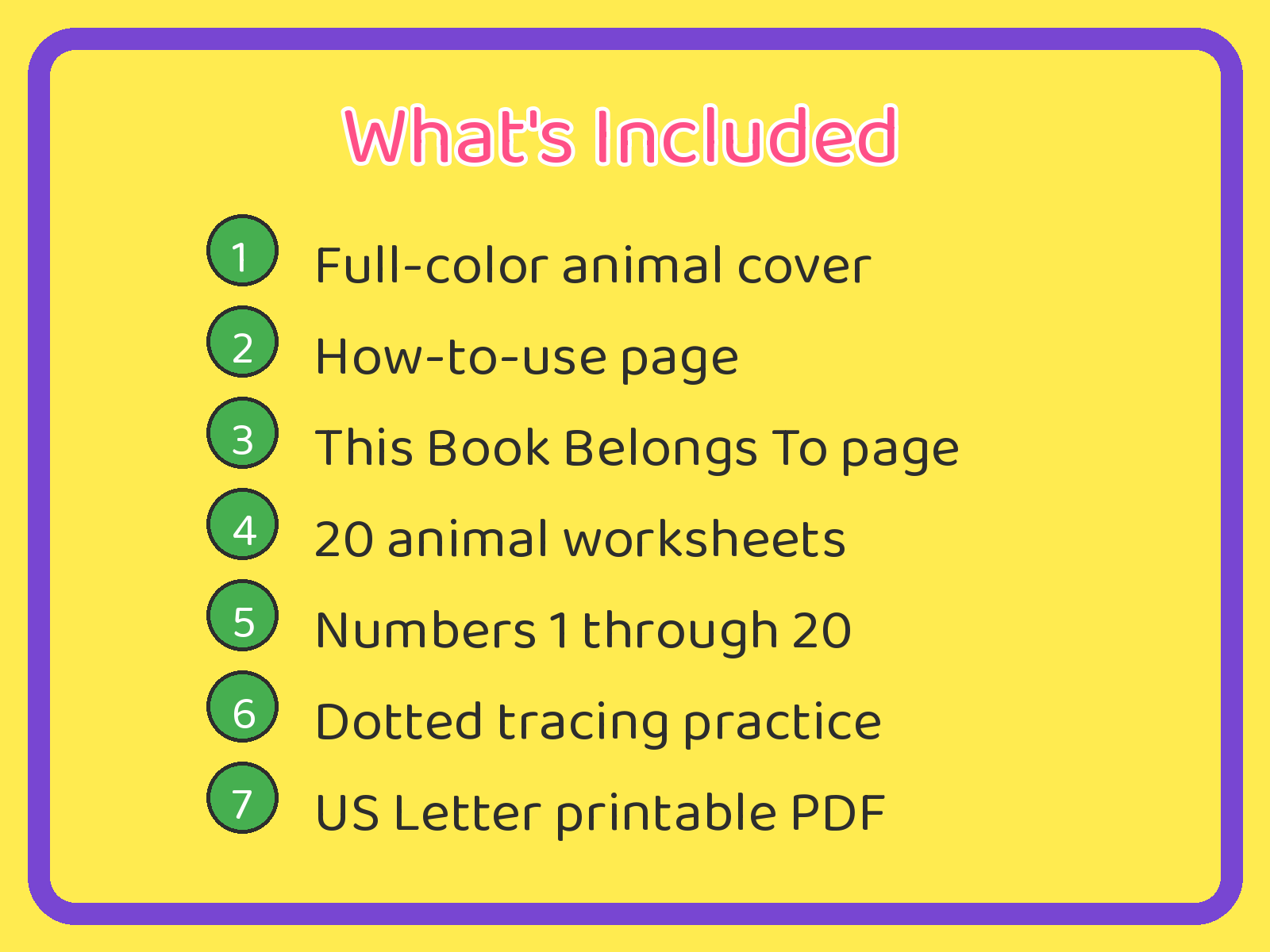 Count and Color Animals 1-20 for Toddlers Ages 2-4 | Printable Animal Counting PDF printable page preview thumbnail