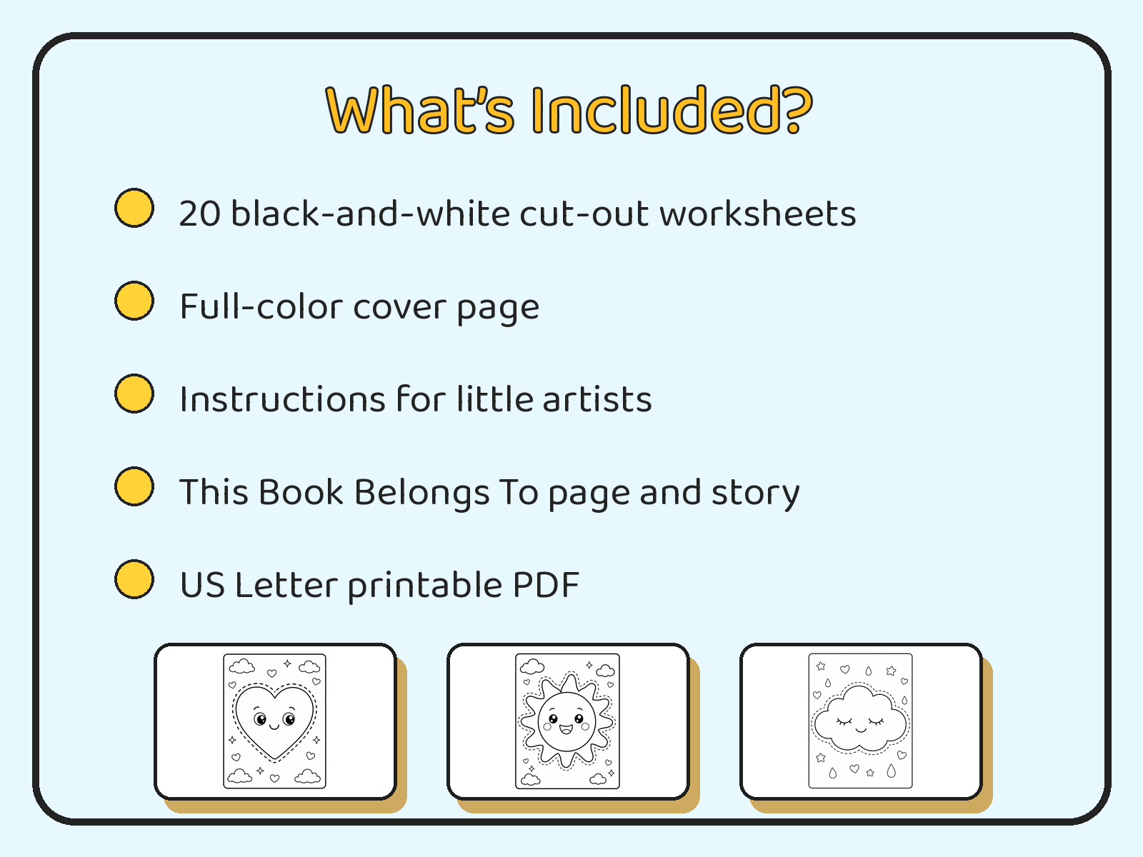 My First Cut-Out Shapes for Toddlers Ages 2-4 | Printable Scissor Skills PDF printable page preview thumbnail