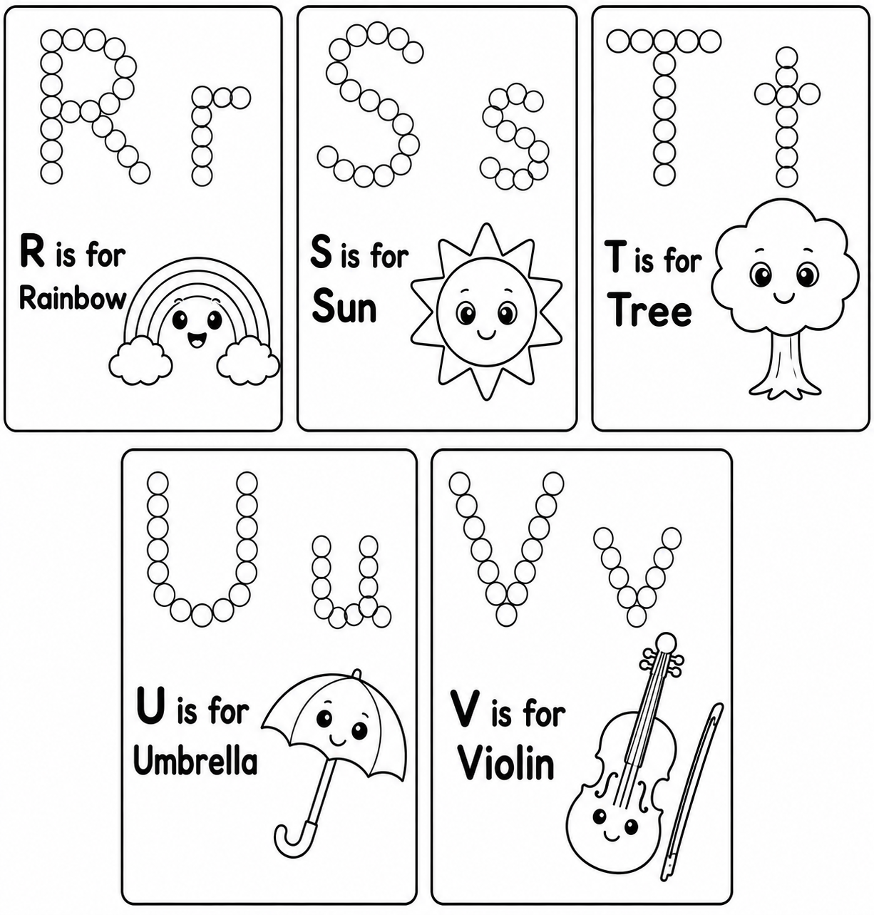 ABC Dot Art Coloring Book for Kids: A–Z Dot Marker Alphabet Worksheets printable page preview thumbnail
