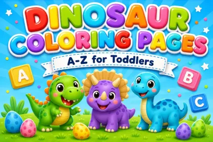 Dinosaur Alphabet Coloring Pages
