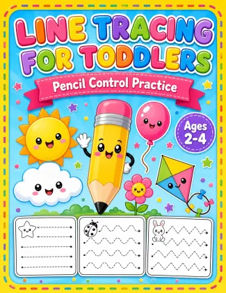 Line Tracing for Toddlers Ages 2-4 | Printable Pencil Control PDF cover