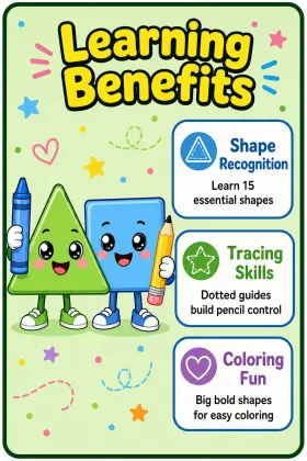 My First Shapes Tracing Book for Toddlers printable page preview 1