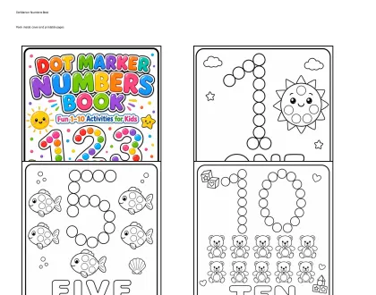 Dot Marker Numbers Worksheets for Toddlers printable page preview 1