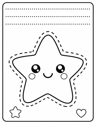 Scissor Practice and Tracing Book for Toddlers Ages 2-4 | Printable Cut and Trace Activity PDF printable page preview 3