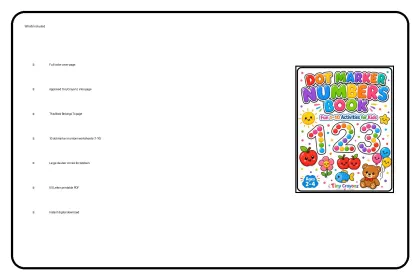 Dot Marker Numbers Worksheets for Toddlers printable page preview 2