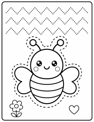 Scissor Practice and Tracing Book for Toddlers Ages 2-4 | Printable Cut and Trace Activity PDF printable page preview 5