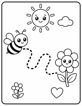 Pencil Control Activity Book For Toddlers Ages 2-4 printable page preview 3