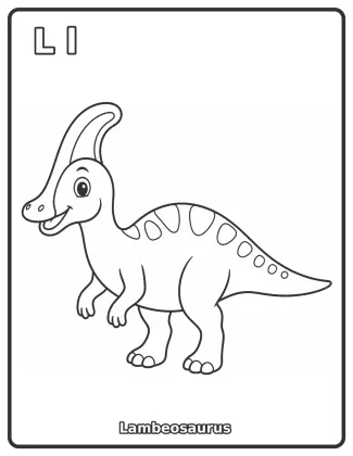 Dinosaur Coloring Pages A-Z for Toddlers printable page preview 4