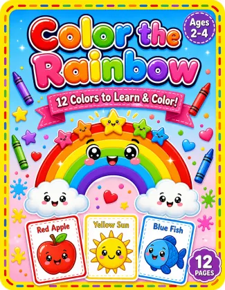 Color the Rainbow Coloring Book for Toddlers cover