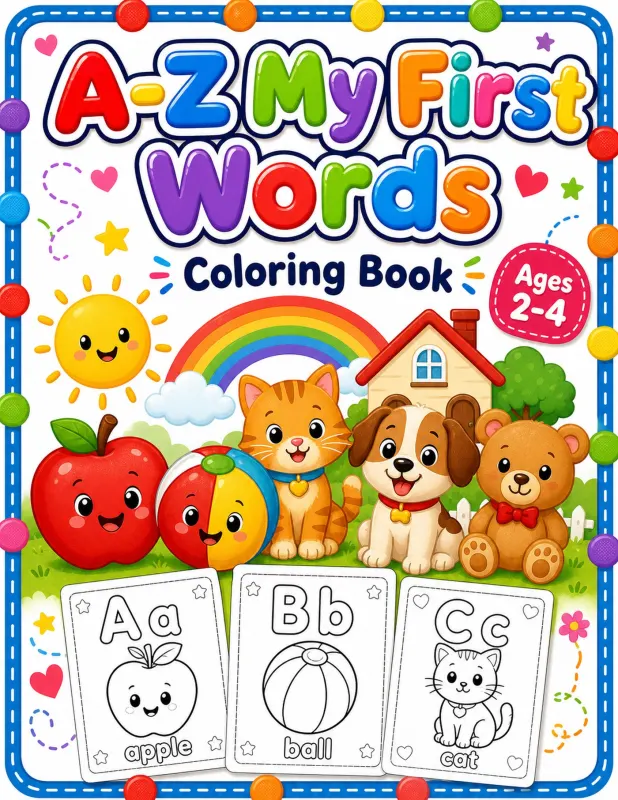 My First Words ABC Coloring Book printable coloring book cover
