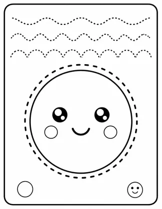 Scissor Practice and Tracing Book for Toddlers Ages 2-4 | Printable Cut and Trace Activity PDF printable page preview 4